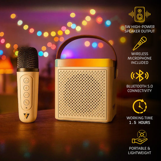 PurVolt Portable Karaoke Set – Sing, Shine & Share the Fun Anywhere!-1