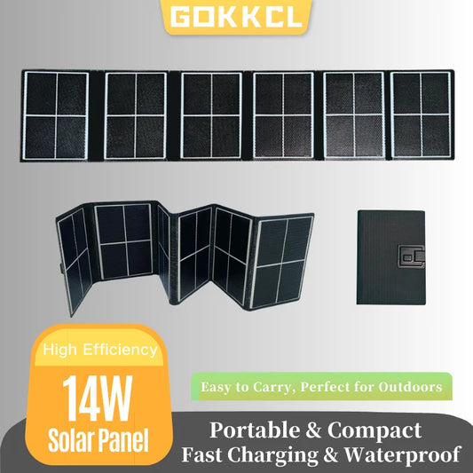 Portable Solar Charger, Waterproof High-Efficiency Monocrystalline Panel for Camping, Hiking, Travel & Emergency Power-1