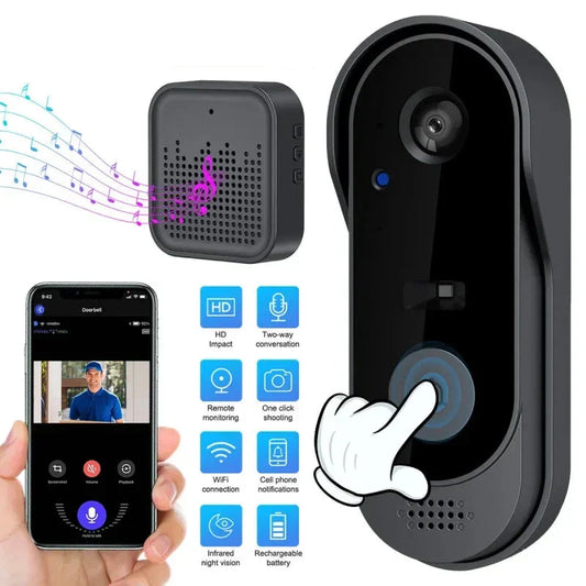 Wireless Video Doorbell with Camera & Intercom-1