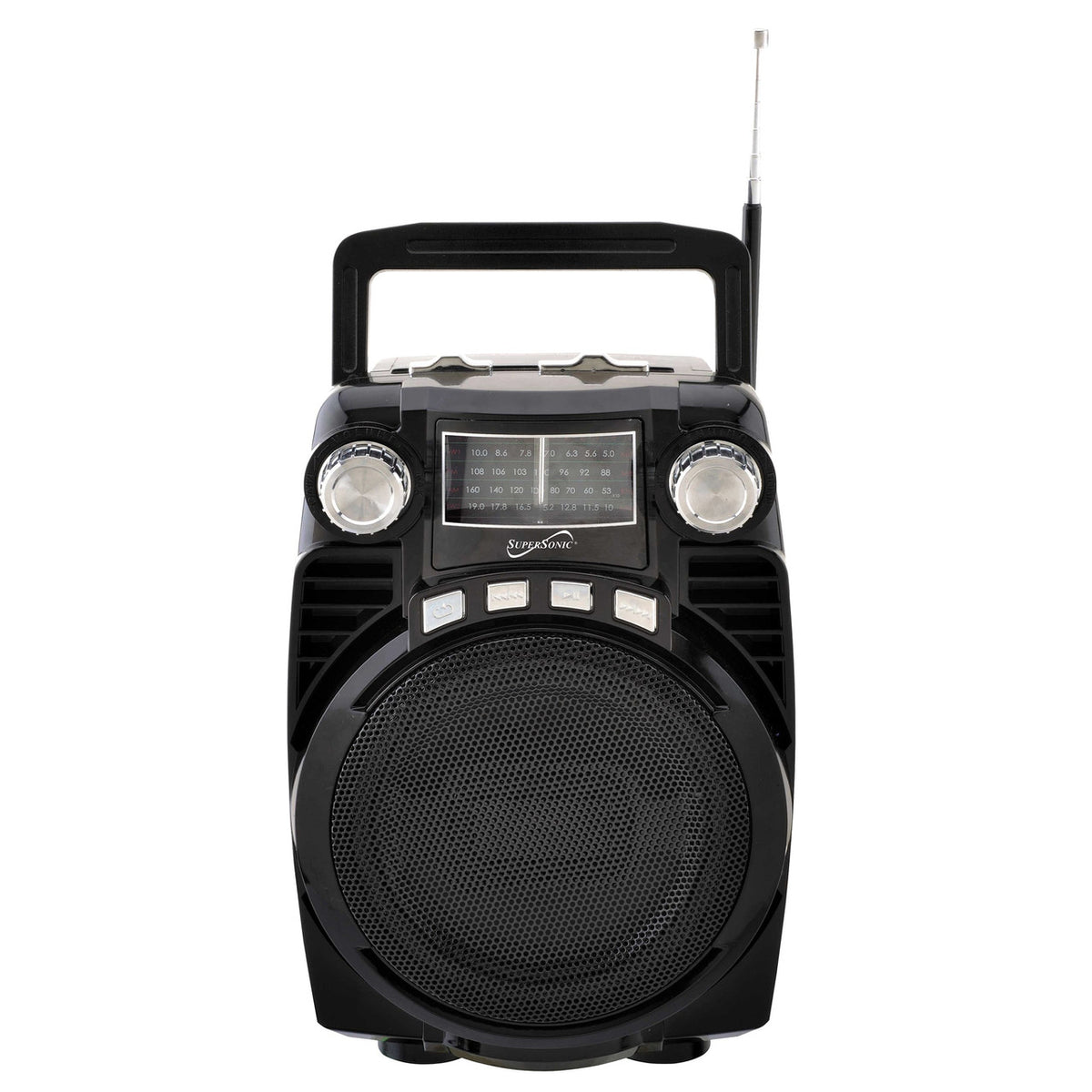Supersonic Bluetooth Portable 4 Band Radio in Black